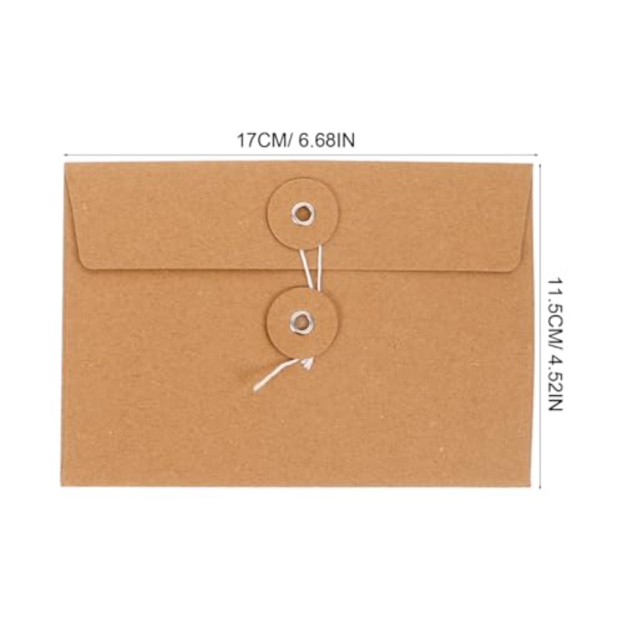 20Pcs Kraft Paper Wire Organiz - Letter Envelope Kraft ulasan dan harga