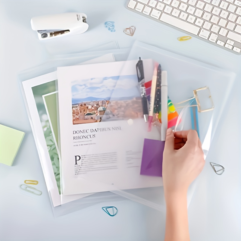 10pcs Transparent A4 Folders C - Office Stationery And Supply ulasan dan harga
