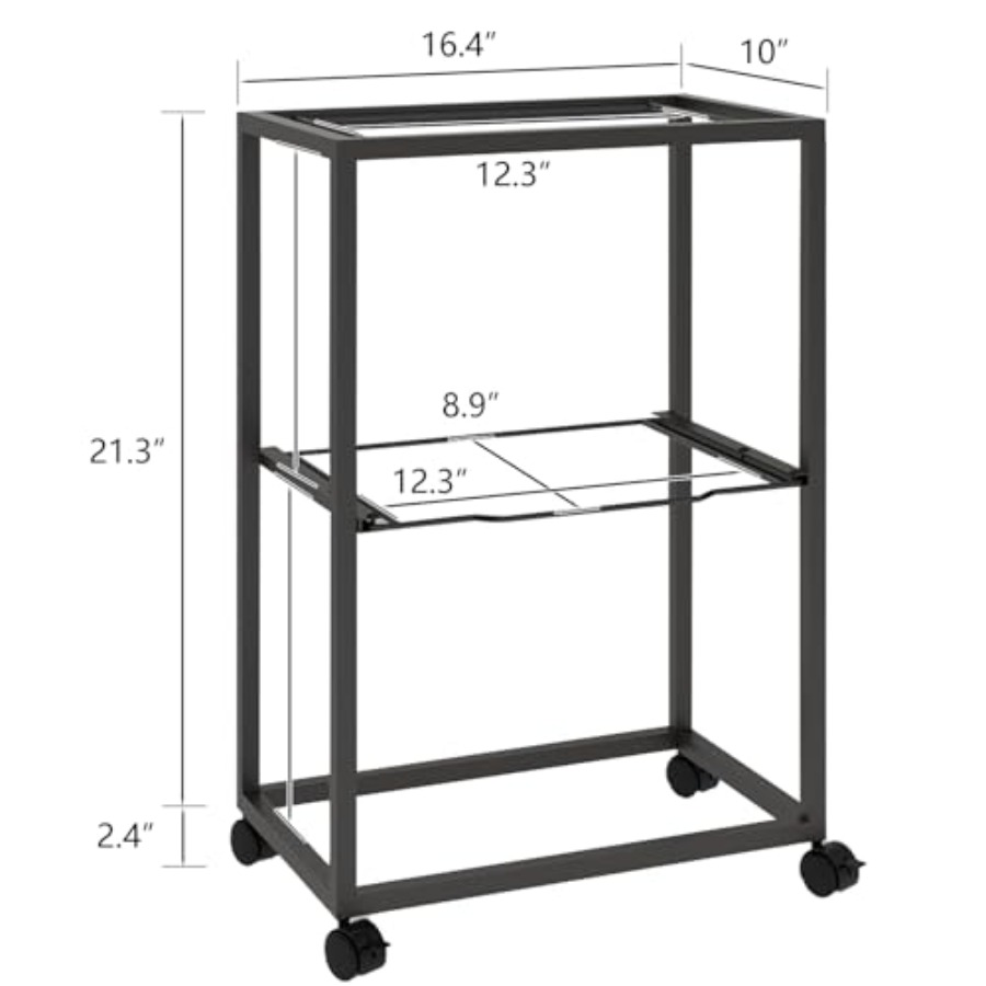 2 Tiers Metal Rolling File Car - File Folder Hanging ulasan dan harga