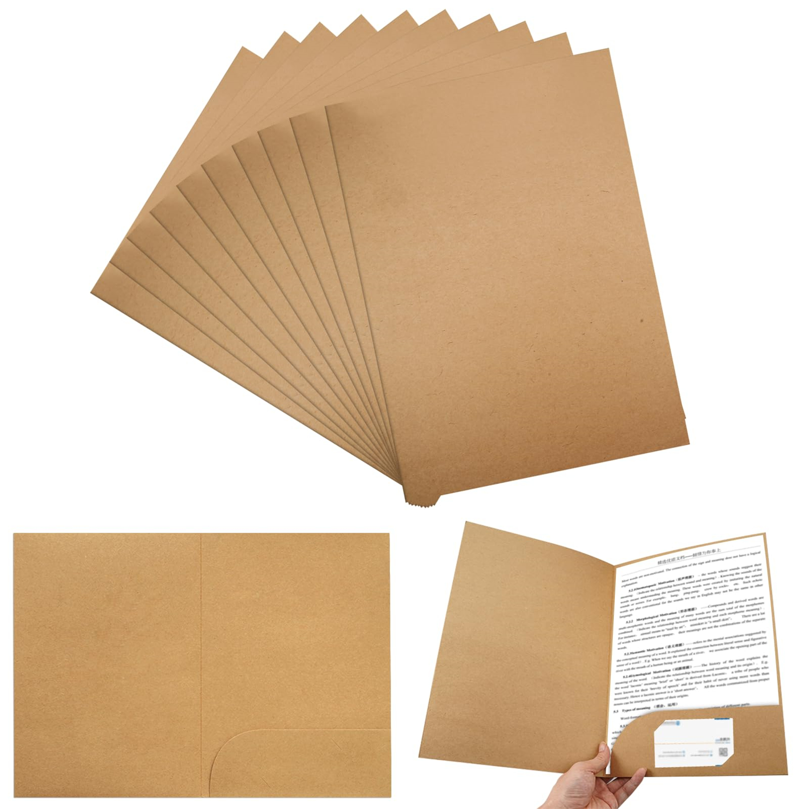 10pcs Kraft Paper Document Hol - Letter Envelope Kraft ulasan dan harga
