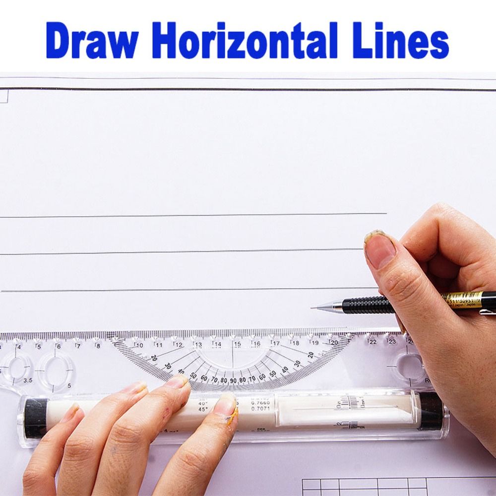 Professional Plastic Parallel  - Ruler Set Transparent ulasan dan harga