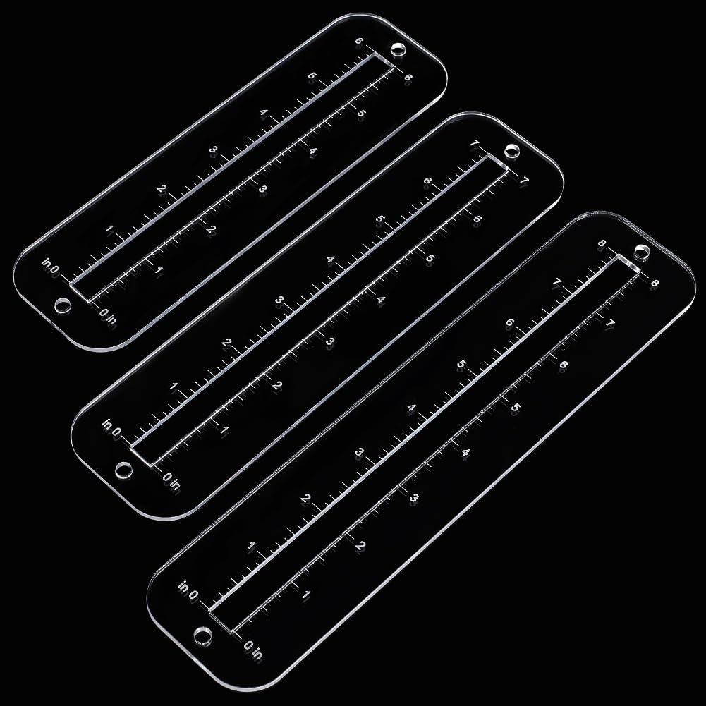 3Pcs, 3 sizes zipper making te - Ruler Set Transparent ulasan dan harga