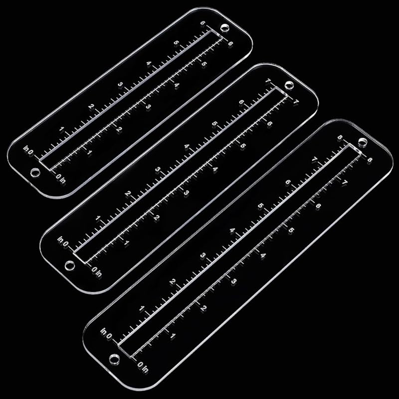 3Pcs, 3 sizes zipper making te - Ruler Set Transparent ulasan dan harga