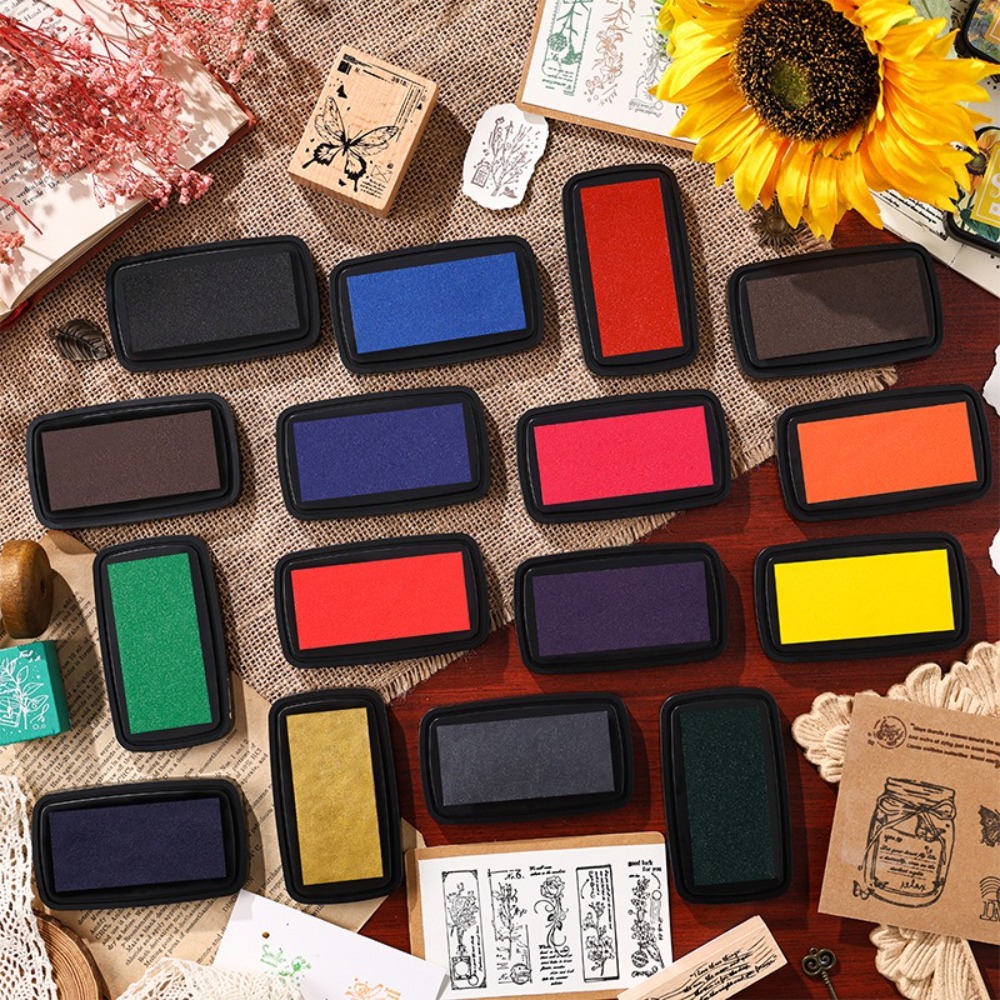 New Colorful Ink Pad Rectangul - Self Inking Stamp ulasan dan harga