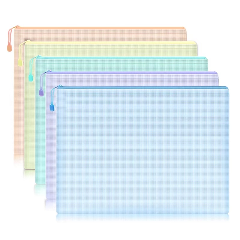 5-30Pcs Mesh Zipper Pouch Docu - Office Stationery And Supply ulasan dan harga